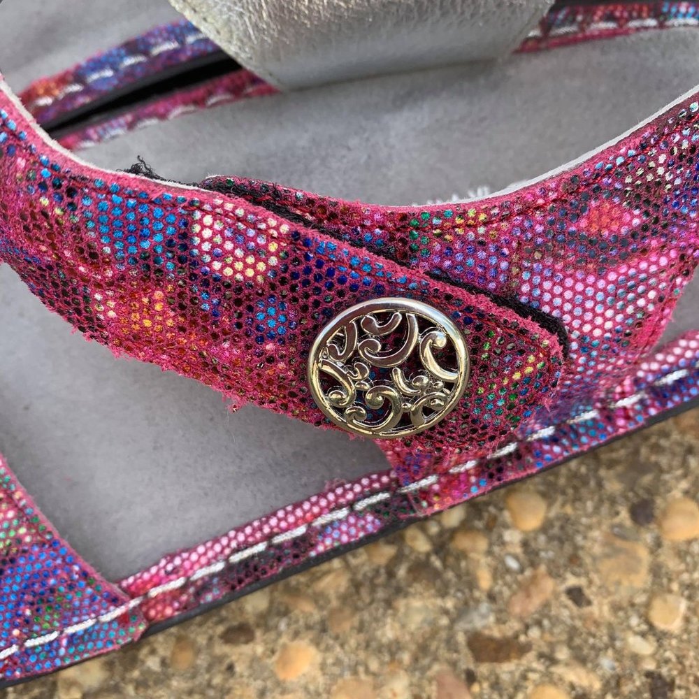 Alegria Comfort Sandals Python Print Leather 37 - image 7